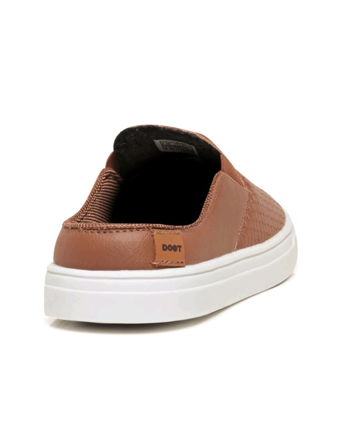 Slip On Masculino Com Revestimento em Couro E solado De Borracha