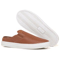 Slip On Masculino Com Revestimento em Couro E solado De Borracha