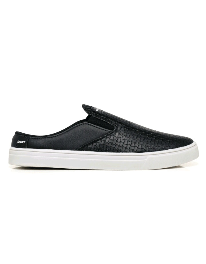 Slip On Masculino Com Revestimento em Couro E solado De Borracha