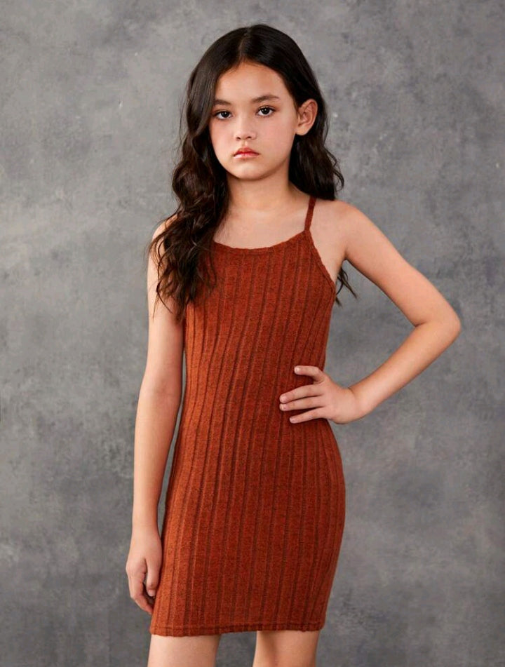 Vestido Infantil Canelado Com Jaqueta Complementar