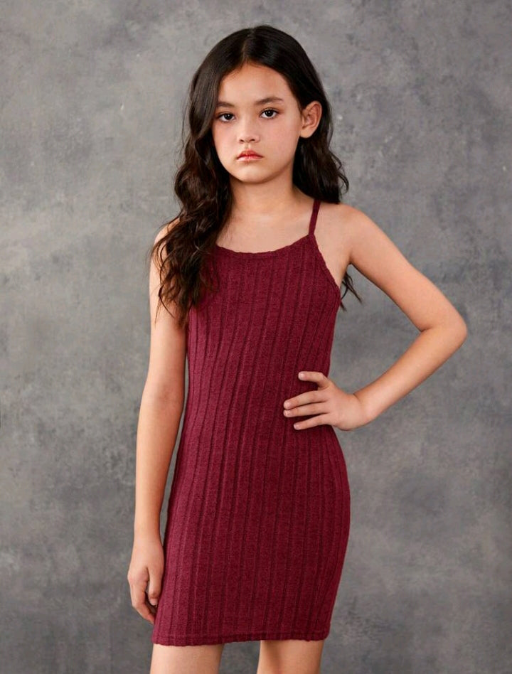 Vestido Infantil Canelado Com Jaqueta Complementar